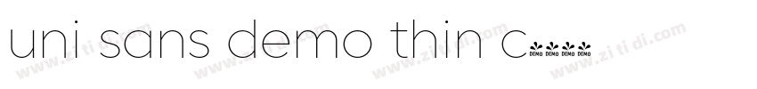 uni sans demo thin c字体转换